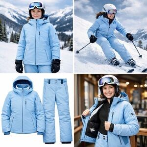 New/tags Spyder GORE-TEX Schatzi Jacket & Echo Pants Size 14,Frost Blue ski set